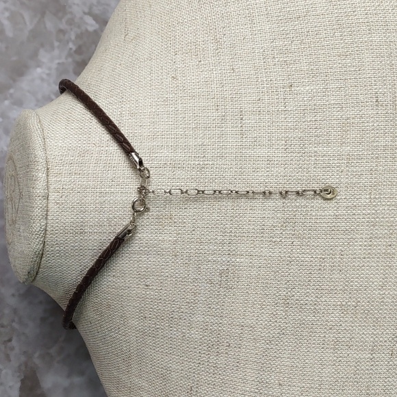 Carolyn Pollack Relios Gemstone/Leather Cord Necklace - Picture 2 of 5